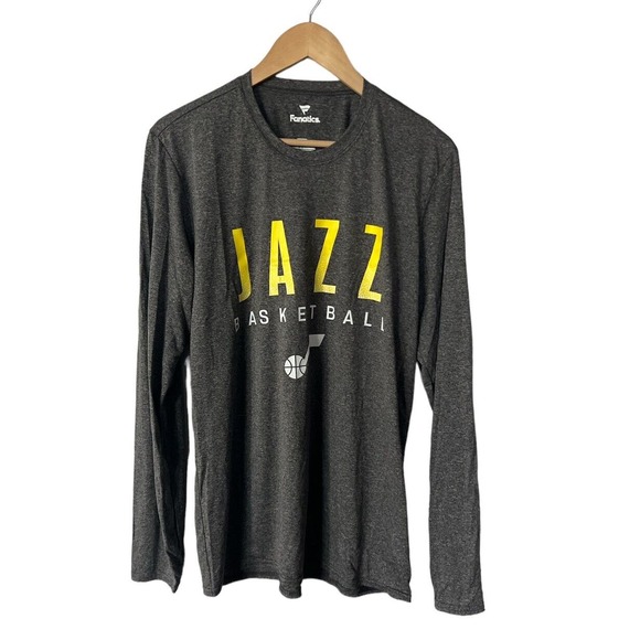 Fanatics Utah Jazz NBA Grey Long Sleeve Men’s Medium NWT - Picture 1 of 4